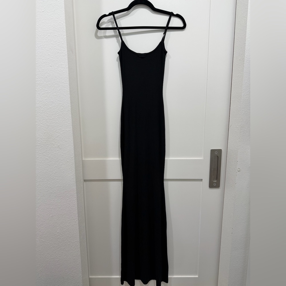 NEW SKIMS Soft Lounge Long Slip Dress- Onyx (Size XS) - Picture 4 of 6